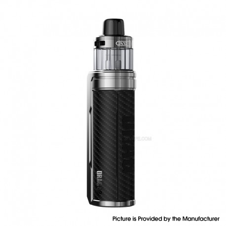 [Ships from Bonded Warehouse] Authentic Voopoo Drag S2 60W Box Mod Kit with PnP X Cartridge DTL - Carbon Fiber, 5~60W