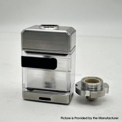 Mods House Ghost Style Boro RBTA for BB / Billet / Boro Box Mod - Silver, 4.2ml, 4 PCS MTL Pins 0.9, 1.2, 1.5, 1.8mm