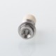 Authentic Auguse V3 510 Drip Tip for RTA / RDA / RDTA Atomizer - Silver + Beige, SS + PEEK