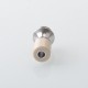 Authentic Auguse V3 510 Drip Tip for RTA / RDA / RDTA Atomizer - Silver + Beige, SS + PEEK