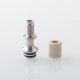 Authentic Auguse V3 510 Drip Tip for RTA / RDA / RDTA Atomizer - Silver + Beige, SS + PEEK