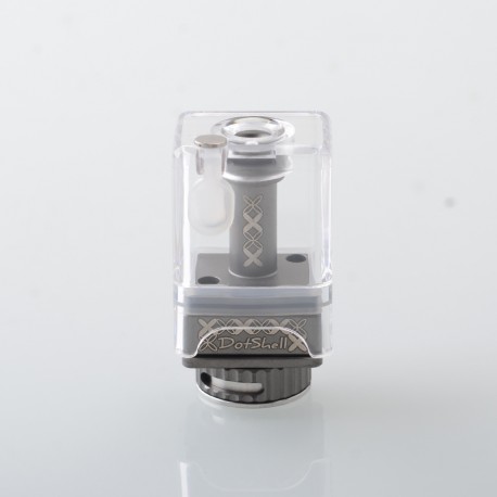 Rekavape Dotshell Limited Edition Style RBA Tank w/ 3 MTL Pin for dotMod dotAIO V1 / V2 AIO Pod - Gun Metal, 1mm + 1.2mm + 1.5mm