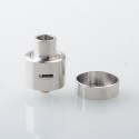 M-Atty Style RDA Rebuildable Dripping Atomizer w/ BF Pin - Silver, Stainless Steel, 22mm Diameter