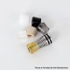 415 Short 510 Drip Tip Set with 6 Mouthpieces for RTA / RDA Atomizer - Silver