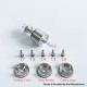 Rekavape Eros Style MTL RTA Rebuildable Tank Atomizer Kit - Silver, PEI, 4ml, Air Pin 1.0 / 1.2 / 1.3 / 1.4 / 1.5 / 1.7mm