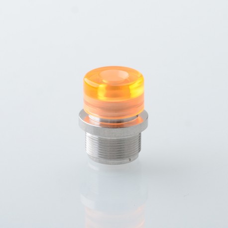 Wildtip Style Integrated Drip Tip for dotMod dotAIO V1 / V2 Pod - Translucent Yellow, Stainless Steel + Acrylic