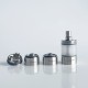 Rekavape Kuma Style MTL RTA Atomizer - Silver, 4.5ml, 0.8 x 2, 0.9 x 2, 1.0 x 2, 1.2 x 2, 1.4 x 2, 1.6mm x 2 Air Pin, 22mm