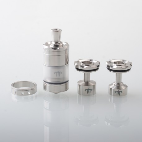 Diplomat Style MTL RTA Rebuildable Tank Atomizer - Silver, 4.5ml, 5 PCS Air Pin 0.8 / 1.0 / 1.2 / 1.5 / 1.8mm