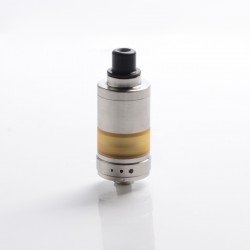 SXK Alpha Style RTA Rebuildable Tank Atomizer - Silver, 316 Stainless Steel + PEI, 2.8ml, 22mm Diameter