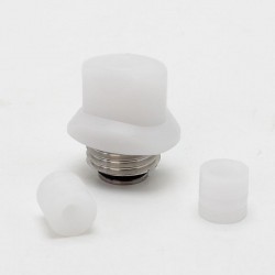 SXK Hussar BTC Style Integrated Drip Tip for BB / Billet / Boro AIO Box Mod - White, POM + 316SS