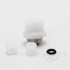 SXK Hussar BTC Style Integrated Drip Tip for BB / Billet / Boro AIO Box Mod - White, POM + 316SS