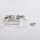 SXK Link'D NFG Style RBTA Bridge Tank for SXK BB / Billet Box - Silver, 316SS + PC, 3.5ml, 1.2 / 2.0 / 2.5 / 3.0 / 3.5mm