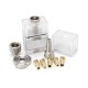 SXK Link'D NFG Style RBTA Bridge Tank for SXK BB / Billet Box - Silver, 316SS + PC, 3.5ml, 1.2 / 2.0 / 2.5 / 3.0 / 3.5mm