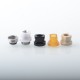 SXK ST Sturdy Style Hybrid Drip Tip for SXK BB / Billet and DotAIO Kit - Silver, 1 x 316SS Base + 4 x Mouthpieces