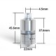 CGMODS DIGUA Style RTA Rebuildable Tank Atomizer - Silver, 4.0ml, MTL / DL, 22mm Diameter