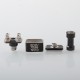 Wick'd Reviv'D Style RBA Bridge for Billet / BB / Boro - Black, SS, 7 PCS Air Pin 1.0 / 2.0 / 2.5 / 3.0 / 3.5 / 4.0 / 4.5mm