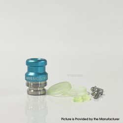 Rekavape Mission XV KB2 Style Replacement Integrated Drip Tip + Button Set for dotMod dotAIO V2 Pod - Blue, Glow-in-the-Dark