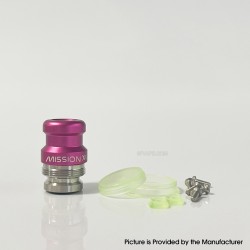 Rekavape Mission XV KB2 Style Replacement Integrated Drip Tip + Button Set for dotMod dotAIO V2 Pod - Pink, Glow-in-the-Dark