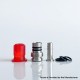 Rekavape Mission Dotaio Tips V2 ARC Style AIO Drip Tip for dotMod dotAIO V1 / V2 Pod - Red, Resin