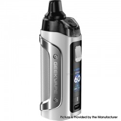 [Ships from Bonded Warehouse] Authentic GeekVape Aegis Boost 3 60W Pod Mod Kit - Silver, VW 5~60W, 3000mAh, 5ml, 0.2 / 0.6ohm