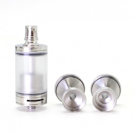 SXK Diplomat Style RDL RTA Rebuildable Tank Atomizer - Silver, 5.7ml, 2 PCS Air Pin 3.0 / 4.0mm, 23mm Diameter