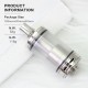 SXK Diplomat Style RDL RTA Rebuildable Tank Atomizer - Silver, 5.7ml, 2 PCS Air Pin 3.0 / 4.0mm, 23mm Diameter