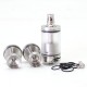 SXK Diplomat Style RDL RTA Rebuildable Tank Atomizer - Silver, 5.7ml, 2 PCS Air Pin 3.0 / 4.0mm, 23mm Diameter