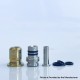 Rekavape Mission Dotaio Tips V2 ARC Style AIO Drip Tip for dotMod dotAIO V1 / V2 Pod - Gold, Titanium + Stainless Steel