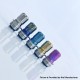 Rekavape Mission Boro Tips V2 ARC Style Drip Tip for BB / Billet Boro Mod - Blueing, Titanium + Stainless Steel