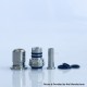 Rekavape Mission Boro Tips V2 ARC Style Drip Tip for BB / Billet Boro Mod - Silver, Titanium + Stainless Steel