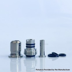 Rekavape Mission Boro Tips V2 ARC Style Drip Tip for BB / Billet Boro Mod - Silver, Titanium + Stainless Steel