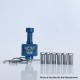 Rekavape Wick'd Reviv'D Style RBA Bridge for Billet / BB / Boro - Blue, 7 PCS Air Pin 1.2 / 2.0 / 2.5 / 3.0 / 3.5 / 4.0 / 4.5mm