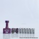 Rekavape Wick'd Reviv'D Style RBA Bridge for Billet / BB / Boro - Purple, 7 PCS Air Pin 1.2 / 2.0 / 2.5 / 3 / 3.5 / 4.0 / 4.5mm