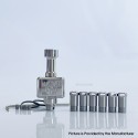 Rekavape Wick'd Reviv'D Style RBA Bridge for Billet / BB / Boro - Silver, 7 PCS Air Pin 1.2 / 2.0 / 2.5 / 3 / 3.5 / 4.0 / 4.5mm