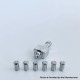 Rekavape Wick'd Reviv'D Style RBA Bridge for Billet / BB / Boro - Silver, 7 PCS Air Pin 1.2 / 2.0 / 2.5 / 3 / 3.5 / 4.0 / 4.5mm