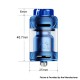 [Ships from Bonded Warehouse] Authentic Hellvape Fat Rabbit Solo 2 RTA Atomizer - Blue, 5ml / 3ml, 25mm Diameter