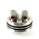 Authentic 5GVape Washington RDA Rebuildable Dripping Atomizer w/ BF Pin - Silver, 316 Stainless Steel, 24mm Diameter