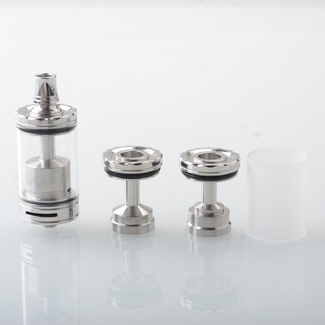 Rekavape Diplomat Style RDL RTA Rebuildable Tank Atomizer - Silver, 5.7ml, 3 PCS Air Pin 2.0 / 3.0 / 4.0mm, 23mm Diameter