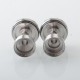 Rekavape Diplomat Style RDL RTA Rebuildable Tank Atomizer - Silver, 5.7ml, 3 PCS Air Pin 2.0 / 3.0 / 4.0mm, 23mm Diameter