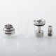 Rekavape Diplomat Style RDL RTA Rebuildable Tank Atomizer - Silver, 5.7ml, 3 PCS Air Pin 2.0 / 3.0 / 4.0mm, 23mm Diameter