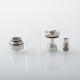 Diplomat Style RDL RTA Rebuildable Atomizer - Silver, 5.7ml, 5 Air Pins 2.0 / 2.5 / 3.0 / 3.5 / 4.0mm, 23mm