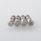 Diplomat Style RDL RTA Rebuildable Atomizer - Silver, 5.7ml, 5 Air Pins 2.0 / 2.5 / 3.0 / 3.5 / 4.0mm, 23mm