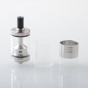 NETSU Style MTL RTA Rebuildable Tank Atomizer - Silver, 5.0ml, 4 PCS Air Pins: 1.0 / 1.2 / 1.4 / 1.5mm, 22mm