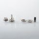 NETSU Style MTL RTA Rebuildable Tank Atomizer - Silver, 5.0ml, 4 PCS Air Pins: 1.0 / 1.2 / 1.4 / 1.5mm, 22mm