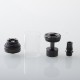 Rekavape Diplomat Style RDL RTA Rebuildable Tank Atomizer - Black, 5.7ml, 2 PCS Air Pin 3.5 / 4.0mm, 23mm Diameter