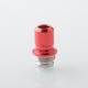 Rekavape Mission Dotaio Tips V2 ARC Style AIO Drip Tip for dotMod dotAIO V1 / V2 Pod - Red, Aluminum