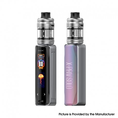 [Ships from Bonded Warehouse] Authentic SMOK X-PRIV Solo 80W Box Mod Kit with TF-D Sub-ohm Tank - Purple, VW 5~80W, 1 x 18650