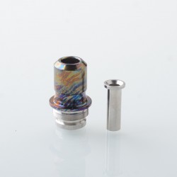 Rekavape Mission Dotaio Tips V2 ARC Style AIO Drip Tip for dotMod dotAIO V1 / V2 Pod - Blueing, Titanium + Stainless Steel