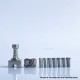 Rekavape UnKwn Glitch Style RBA Bridge for Billet / Boro Mod - Silver, Titanium, 8 PCS Air Pin 1, 1.2, 2, 2.5, 3, 3.5, 4, 4.5mm