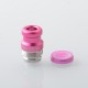 Rekavape Mission XV KB2 Style Replacement Integrated Drip Tip + Button Set for dotMod dotAIO V2 Pod - Pink, Glow-in-the-Dark